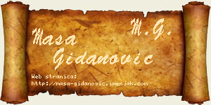 Maša Gidanović vizit kartica